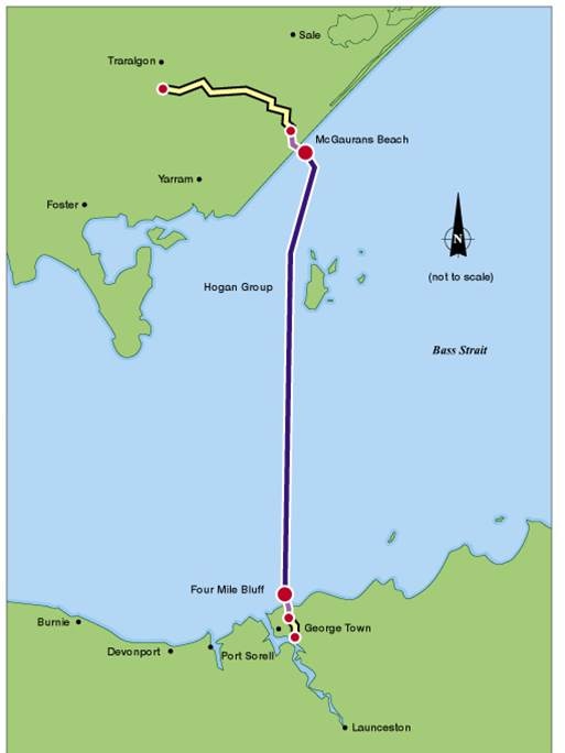 Basslink interconnector route