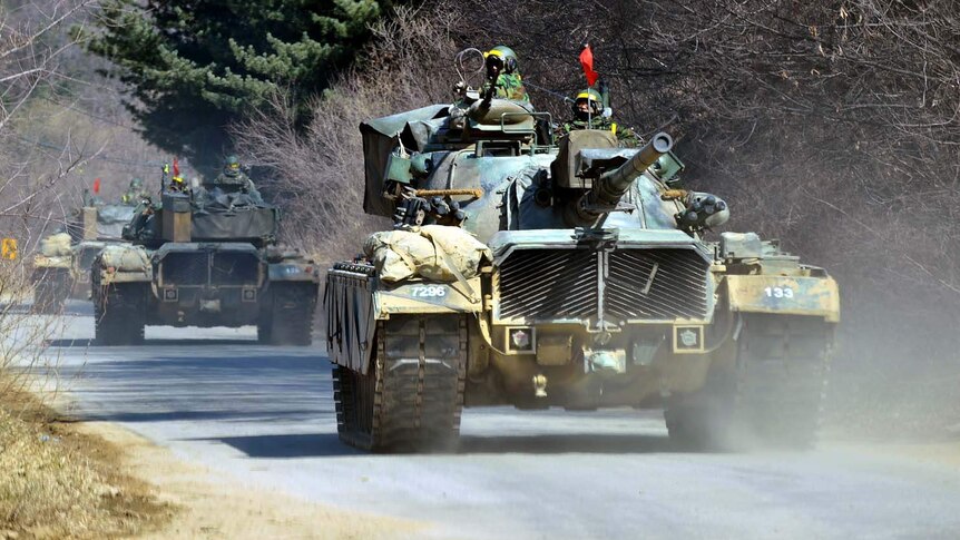South Korean army tanks