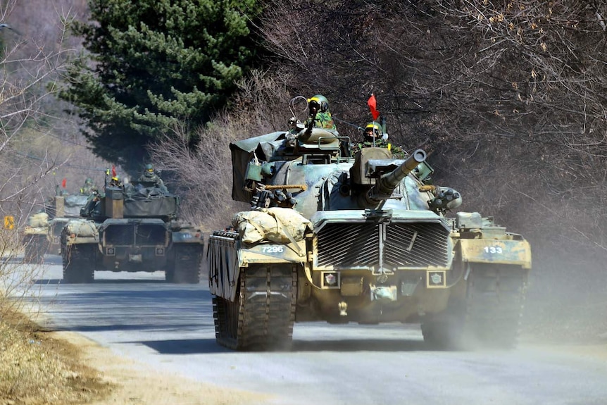 South Korean army tanks