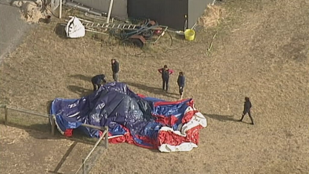 Teens injured in freak accident with jumping castle near Geelong ABC News