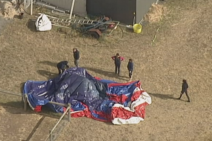 Jumping castle after accident at Bannockburn