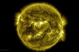 an image of the sun with a black background