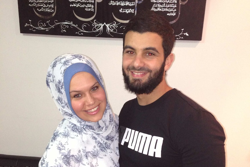 Muslim pilgrims married couple
