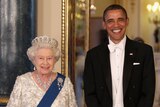 Queen Elizabeth and US president Barack Obama