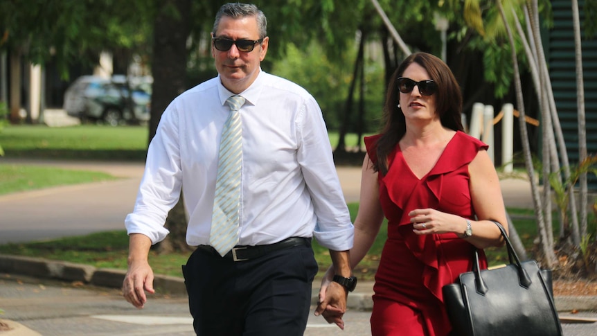 Chris Deutrom enters the Northern Territory Supreme Court prior to his conviction earlier this month.