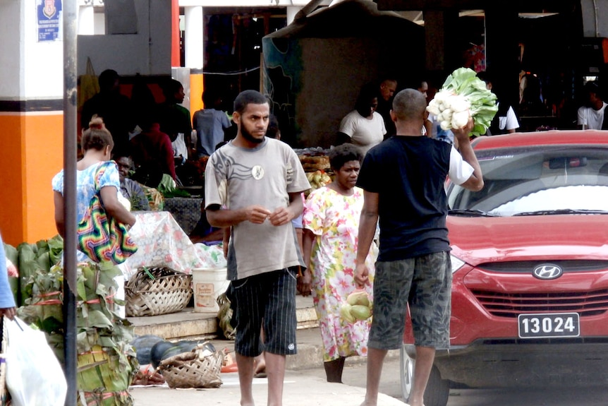 The main market in Port Vila.