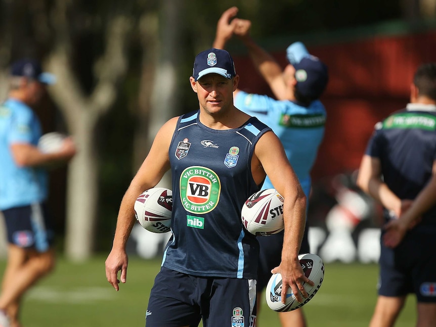 Nathan Brown assisting the New South Wales Blues