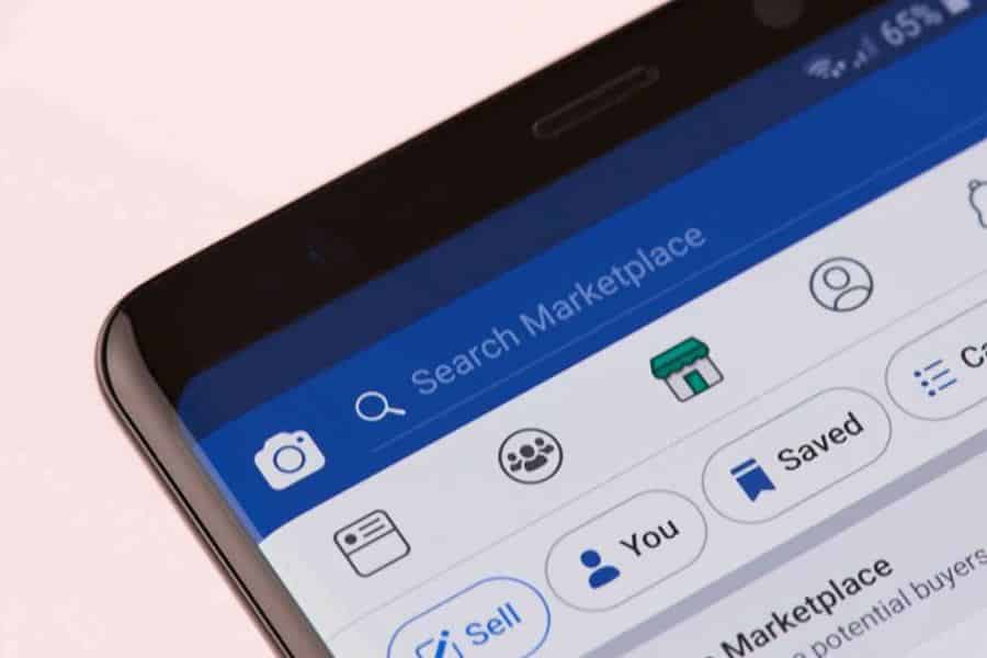 A mobile phone screen displaying Facebook Marketplace.