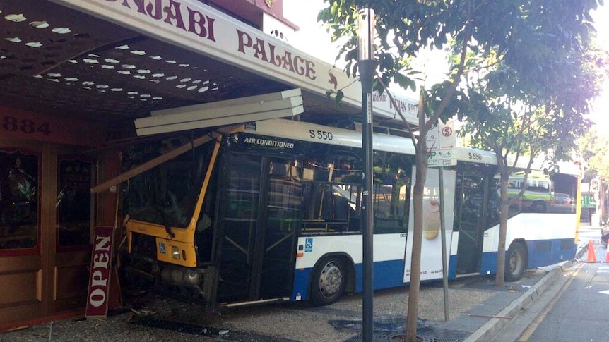 Bus crashes into Punjabi Palace