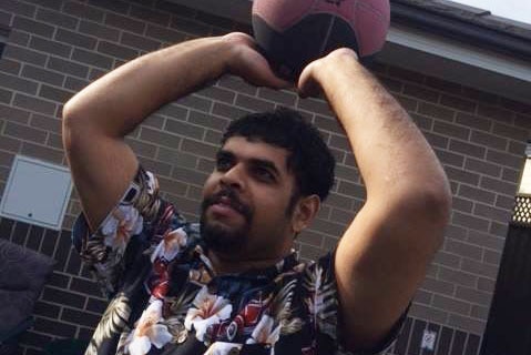 Anojan Letchumykanthan playing basketball