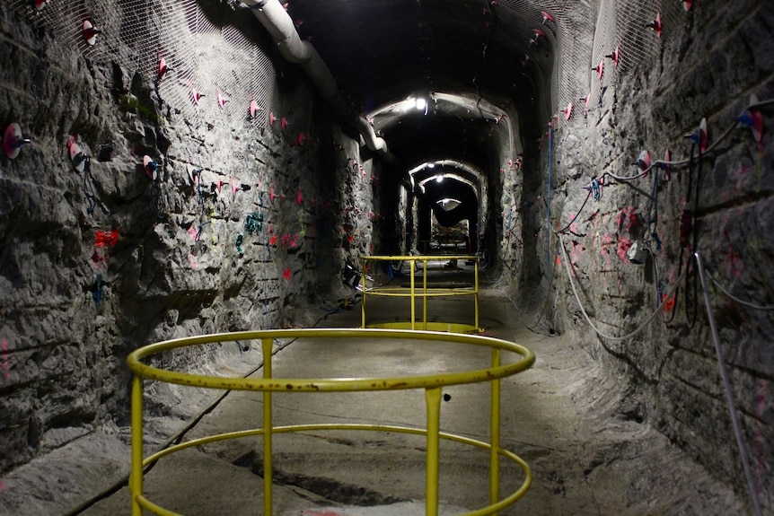 A tunnel that will store highly radioactive nuclear waste.