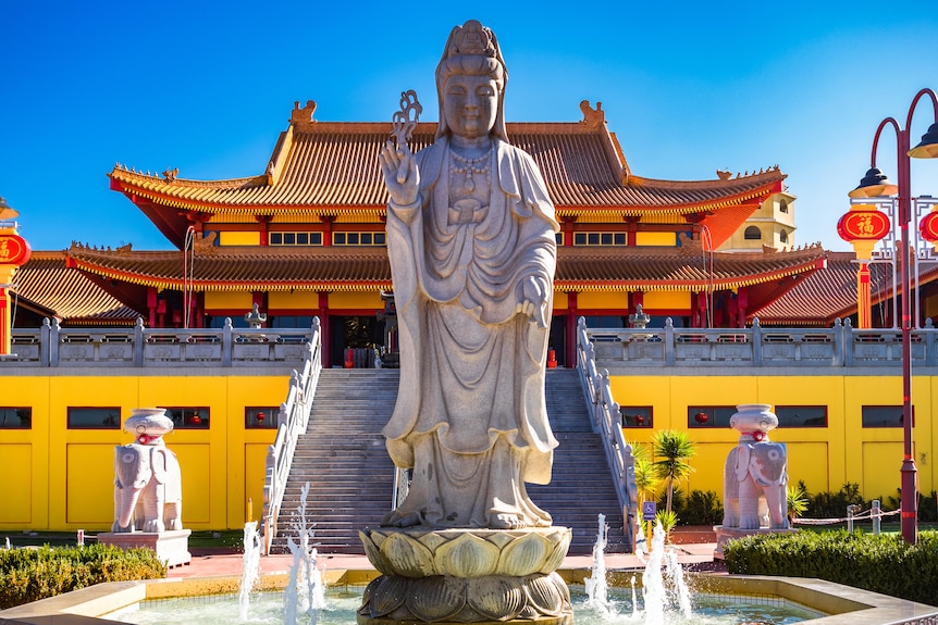 A picture outside the Chinese Buddhist Temple in Springvale.