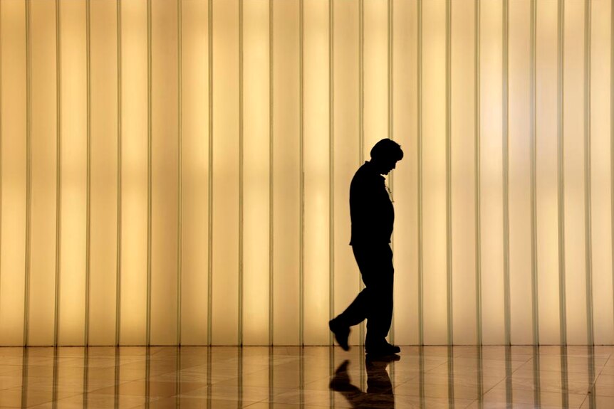 Man walking alone