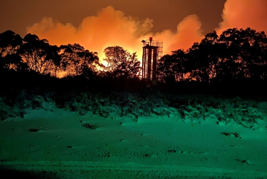 The Moreton Island fire has prompted the evacuation of weekend campers.
