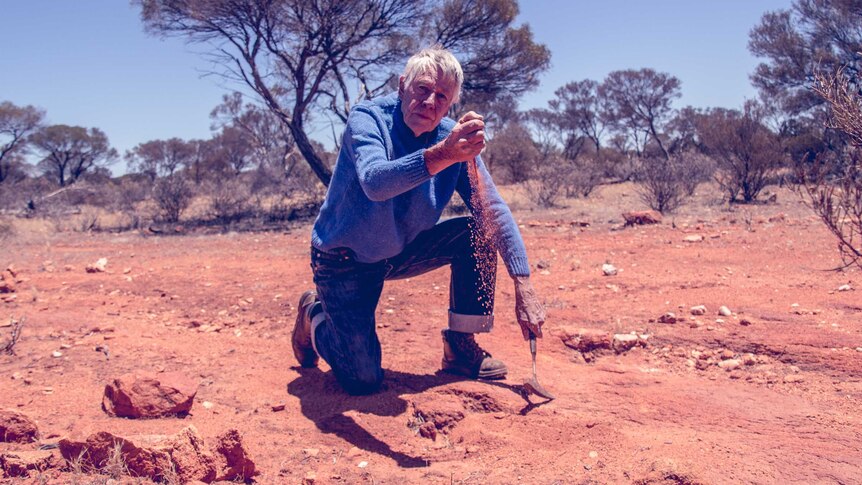 Man in outback Western Australia.