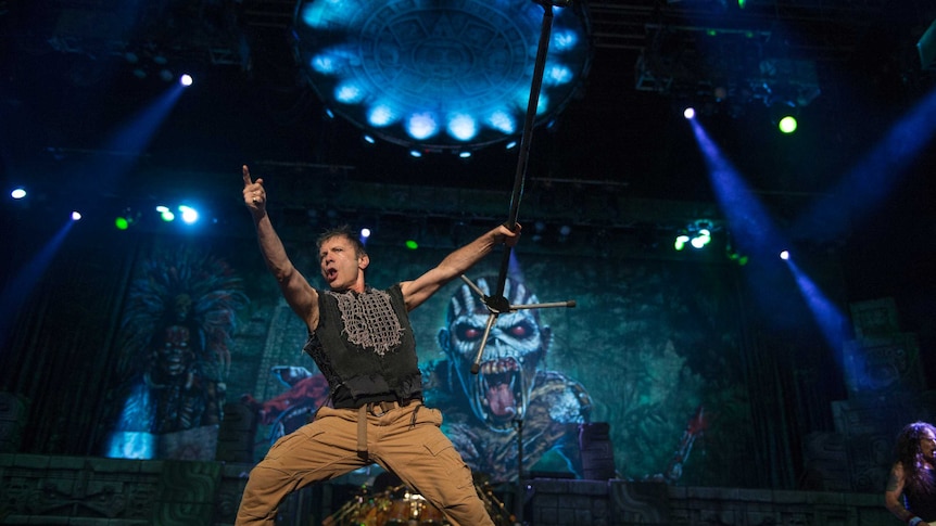 Iron Maiden on stage in Beijing