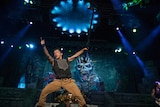 Iron Maiden on stage in Beijing