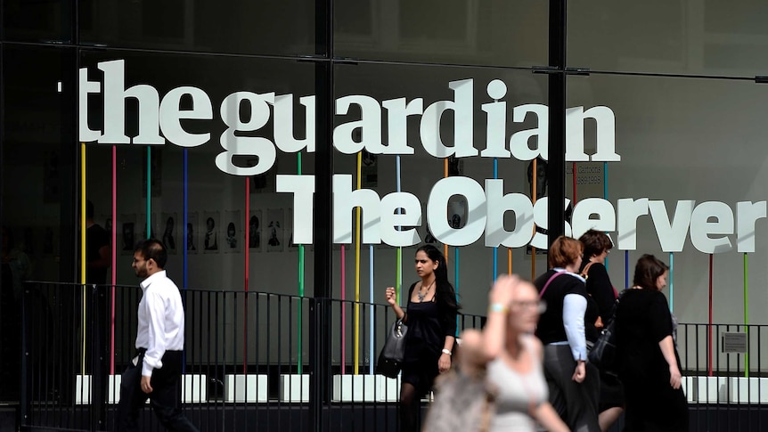 A general view of the Guardian Newspaper offices in London, England.