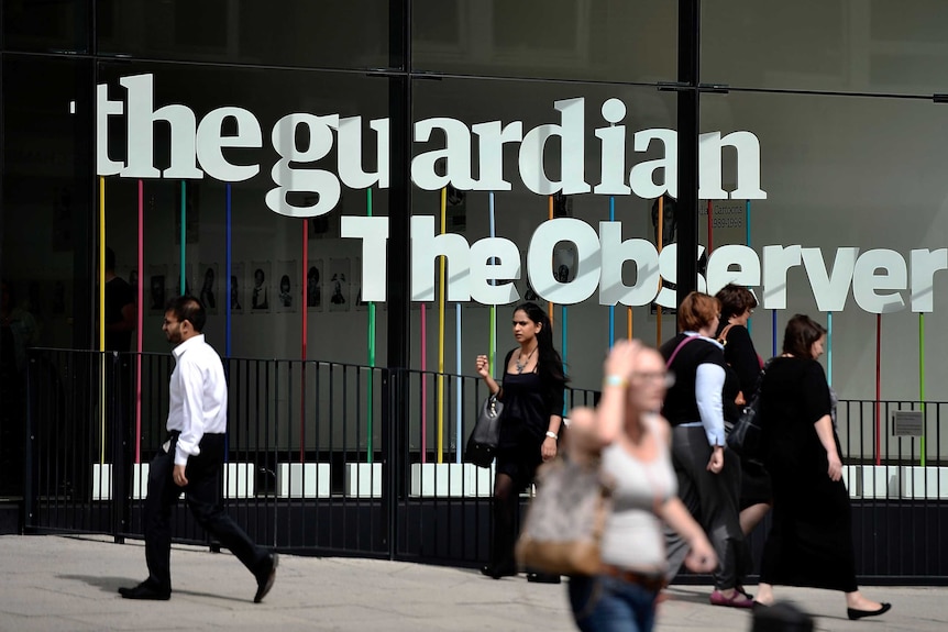 A general view of the Guardian Newspaper offices in London, England.