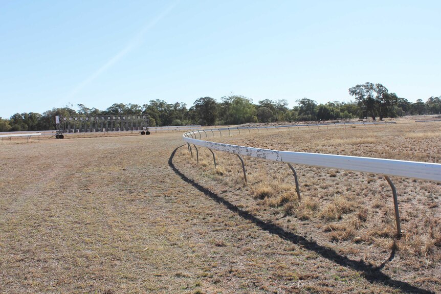 Like most country racetracks, Tomingley's isn't irrigated.