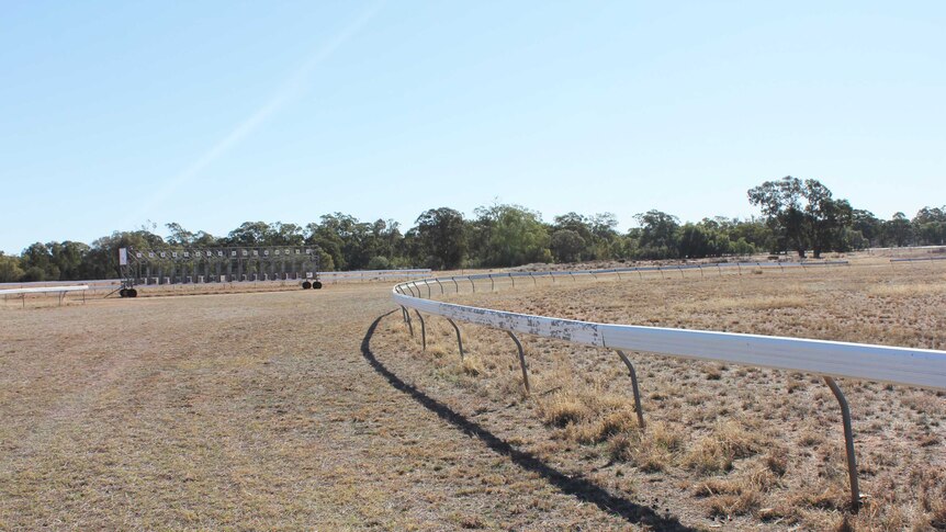 Like most country racetracks, Tomingley's isn't irrigated.