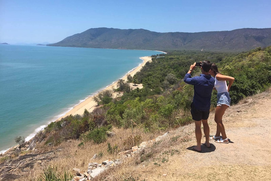 Tourists at Rex Lookout above Wangetti Beach in far north Queensland Sat Oct 27, 2018.