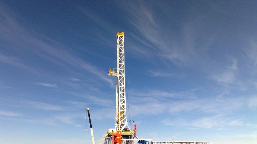 A drilling rig in the SA outback