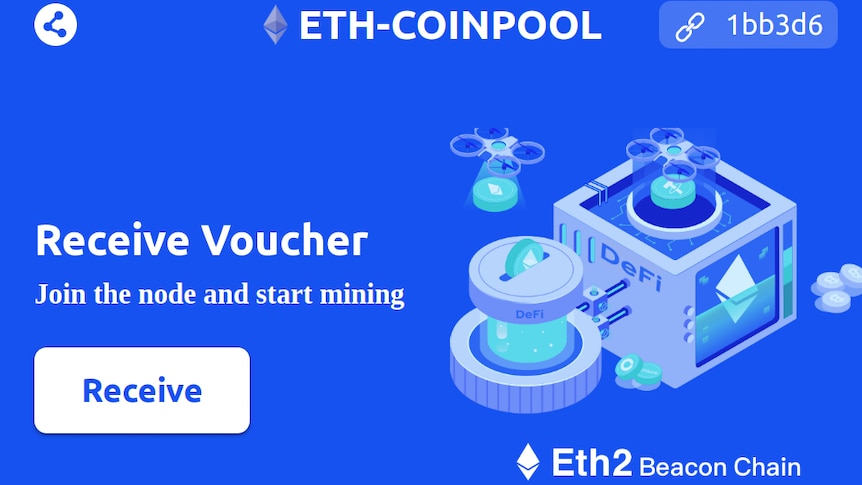 A blue website reading Eth-Coinpool