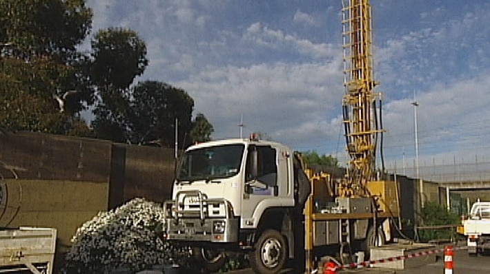 Geotechnical testing for the East West Link halted by protesters