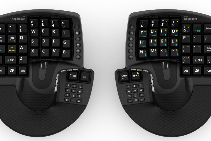 Combined keyboard and mouse.