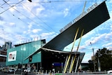 An exterior shot of the Melbourne Exhibition Centre.