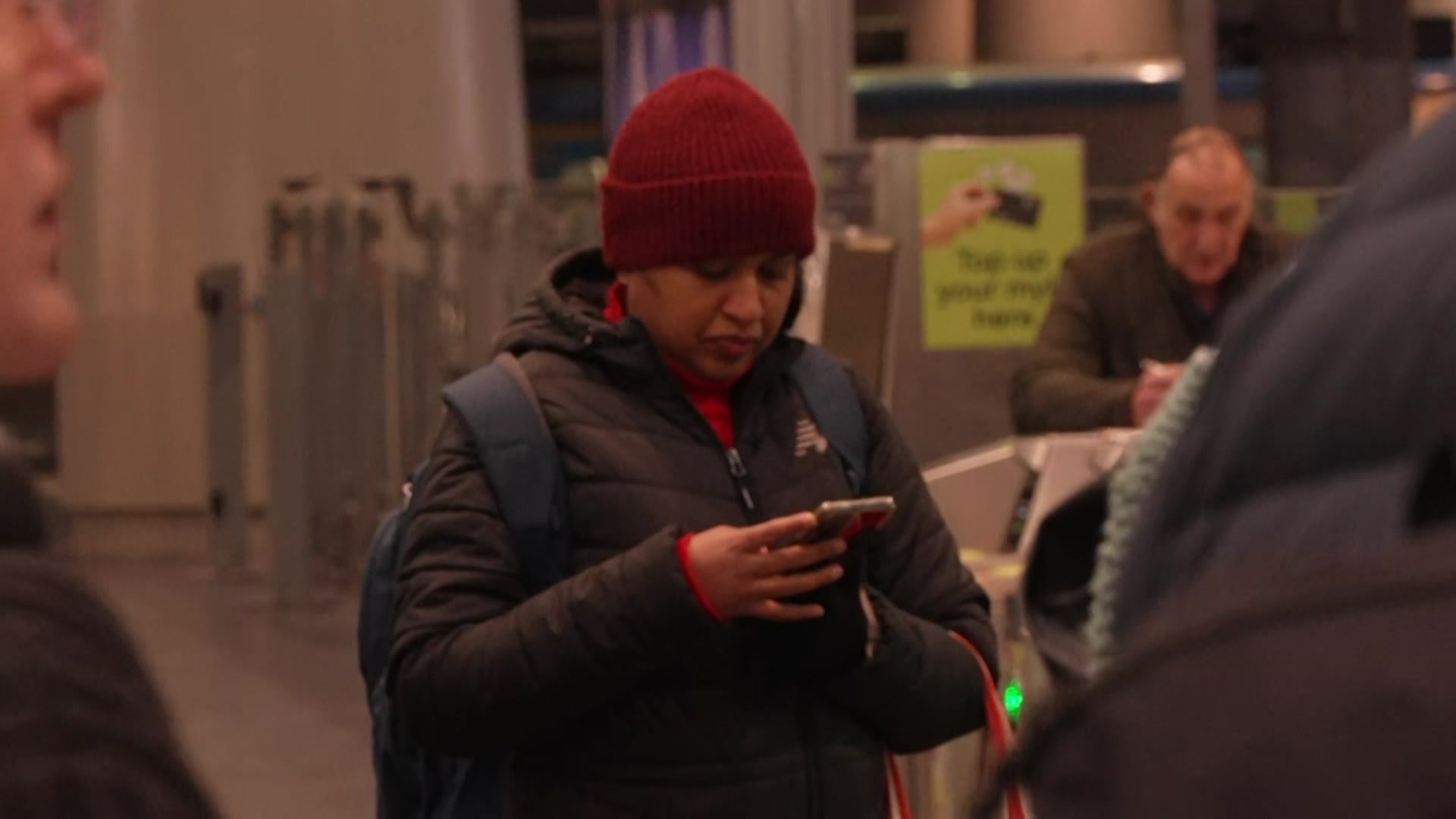 A person looking at their phone.