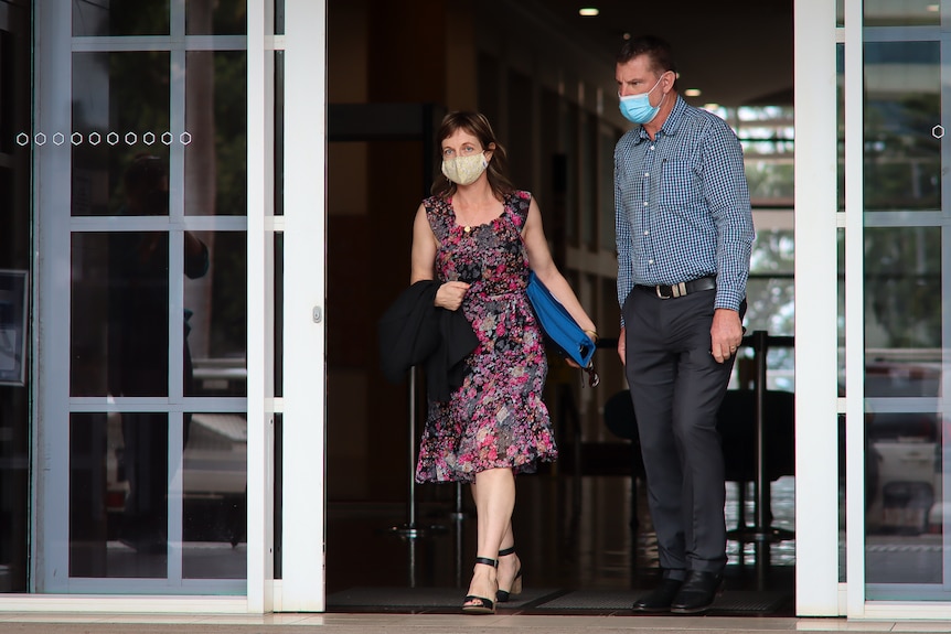 Dr Marianne Tiemensma walks out of the NT Supreme Court.