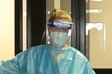 Nurse standing outside clinic at Royal Melbourne Hospital