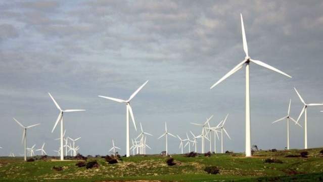 Wind farm turbines