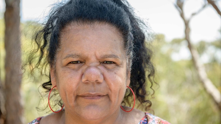 Close up portrait of Australian Aboriginal woman