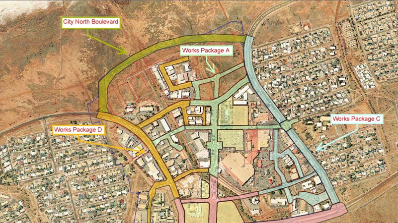 A map showing planned changes to Karratha