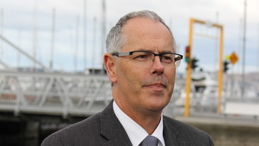 Wes Ford director of EPA on Hobart wharf