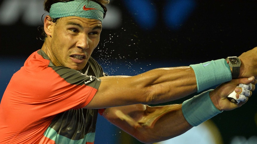 Nadal breaks sweat against Monfils