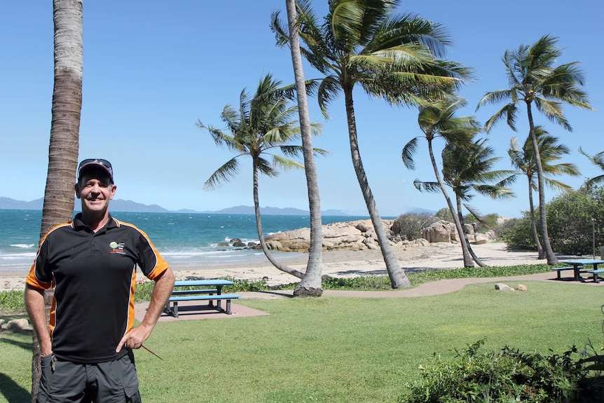 Paul McLaughlin, owner of a resort at Rose Bay Beach.