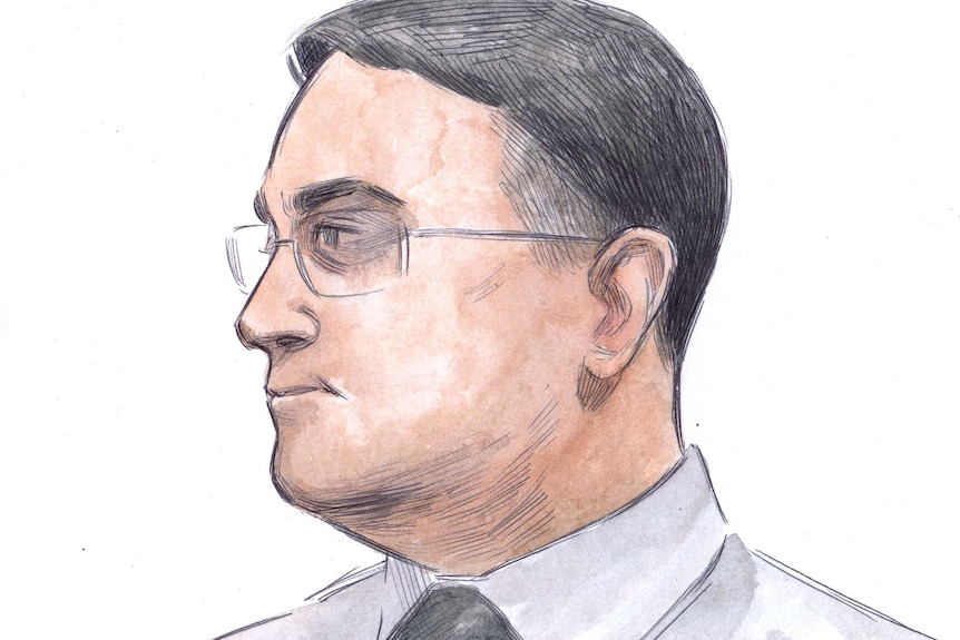 A court sketch of Bradley Edwards.