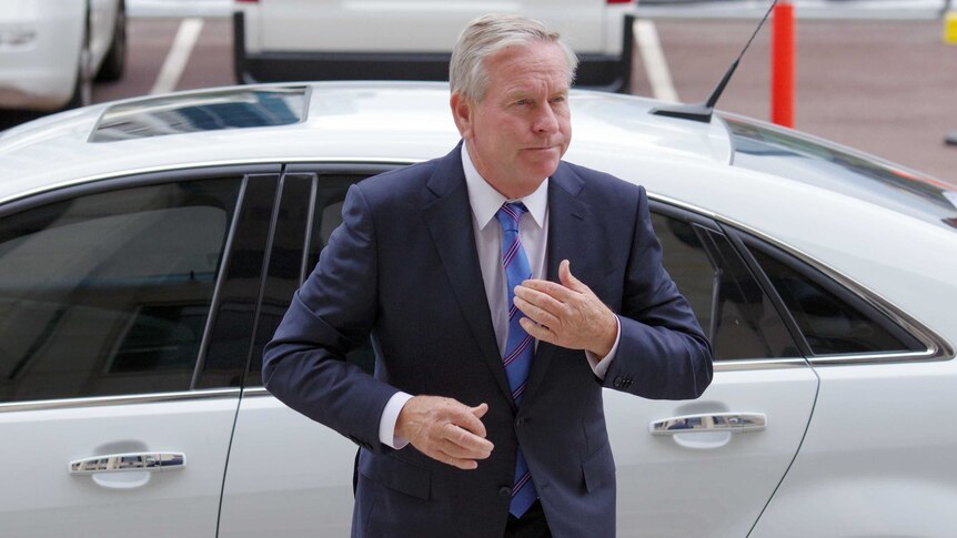 Colin Barnett walking to the Liberal partyroom meeting.