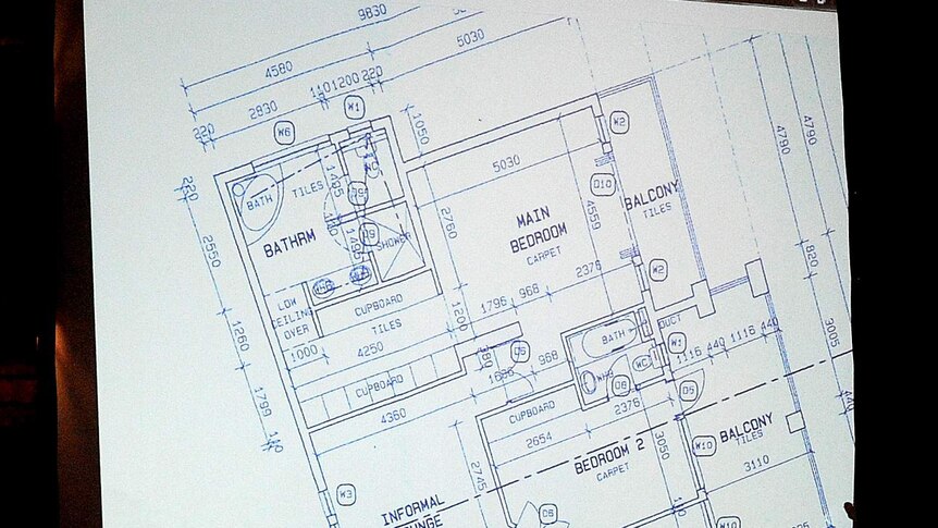 Floor plan of Pistorius home
