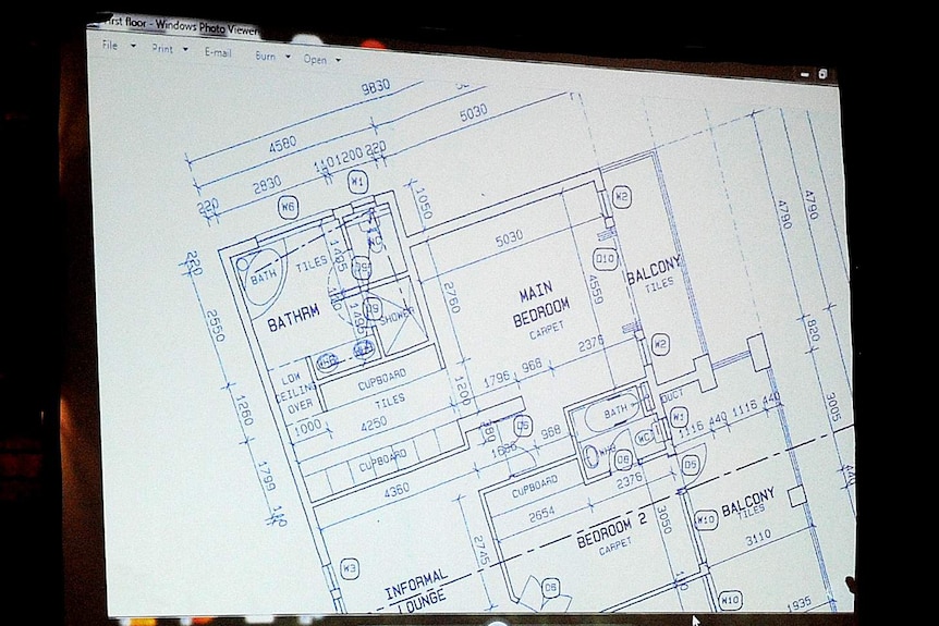Floor plan of Pistorius home