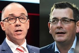 Image of Essendon CEO Andrew Thorburn and Victorian Premier Daniel Andrews.