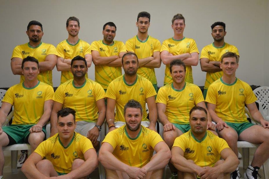 The Australian kabaddi team, ahead of competing in the world cup in India.