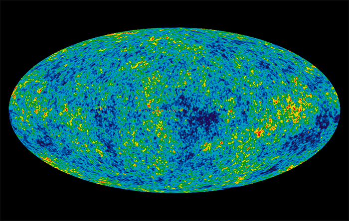 Map of the universe's cosmic microwave background