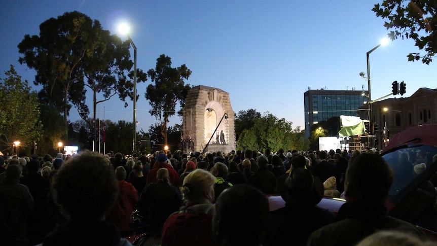 Anzac Day dawn service on North Terrace, Adelaide
