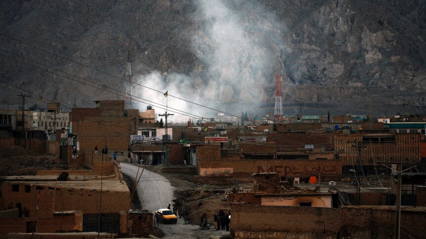 Smoke rises after Pakistan bombing