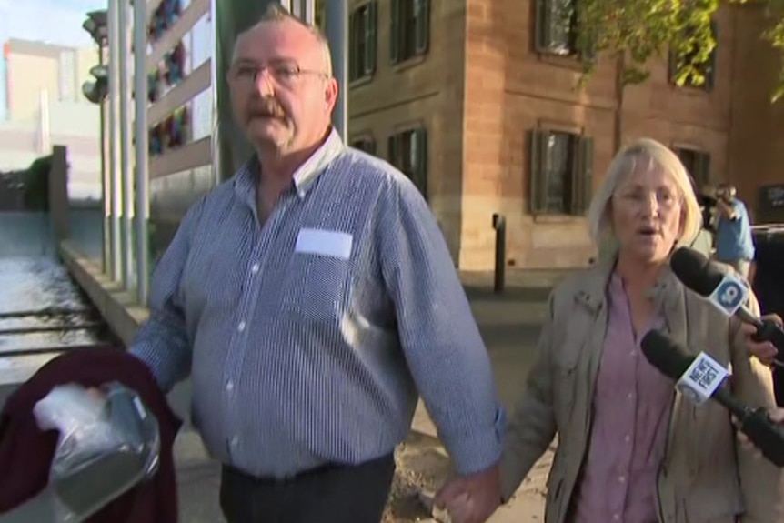 Greg and Annabel Digance leave the Adelaide Magistrates Court 